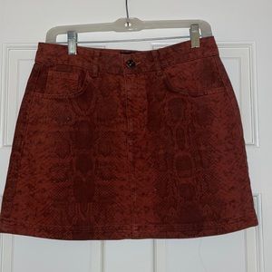 Urban Outfitters denim snakeskin skirt